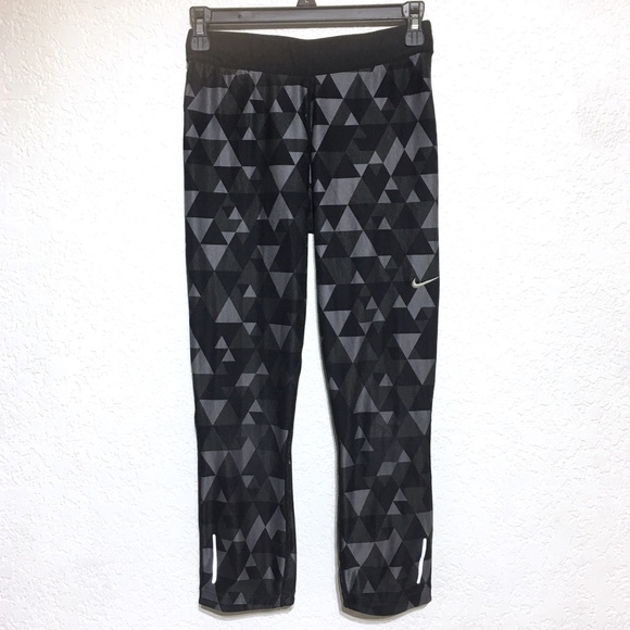 Nike Dri-Fit geometric print cropped running pants - Picture 1 of 6